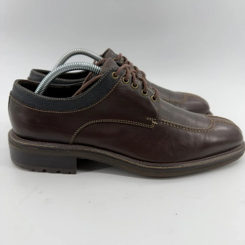 Cole Haan Country Mens Dark Brown Leather Split Toe Lug Sole Oxfords 8.5 M